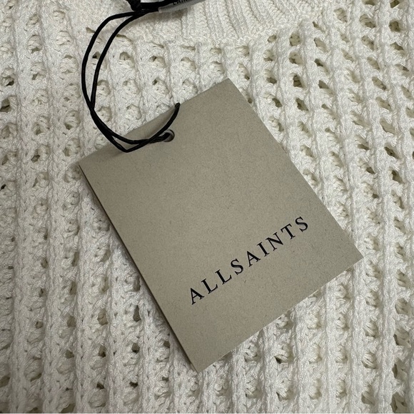 AllSaints Chalk White Paloma Tee Short Sleeve Top S - Picture 8 of 9